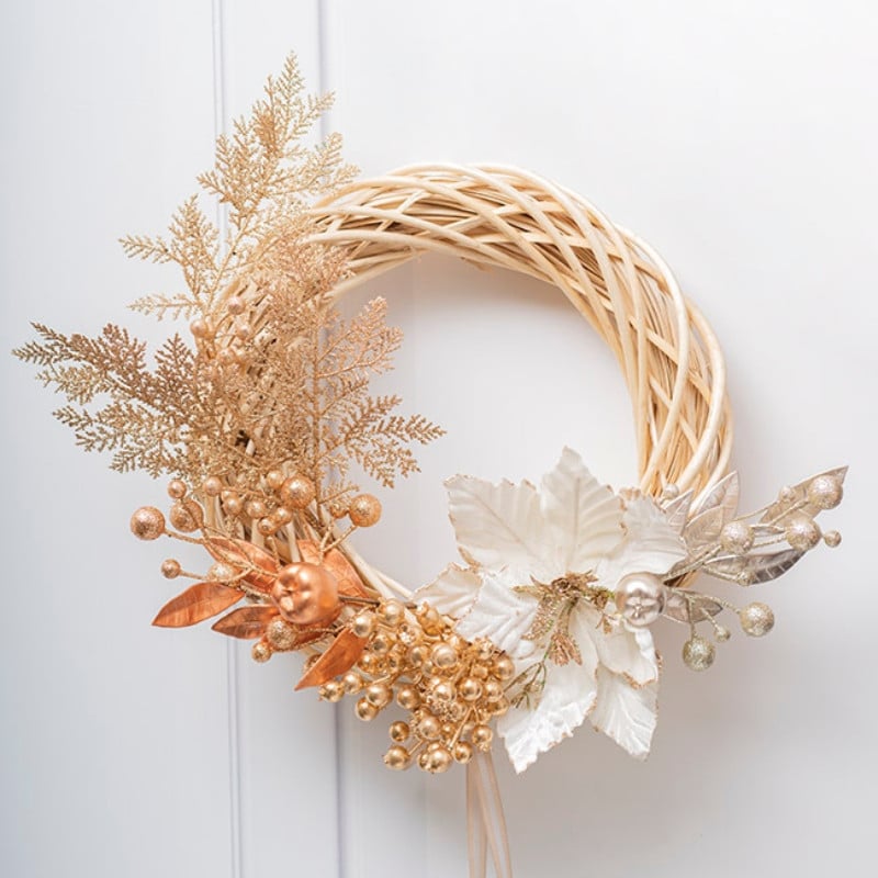 gold diy christmas wreath