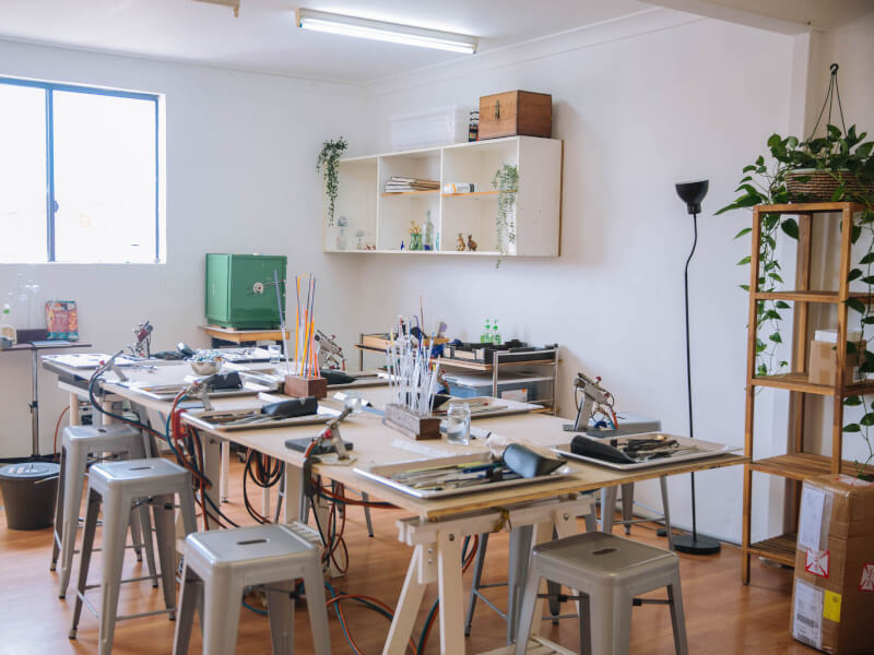 Glassblowing workshop venue
