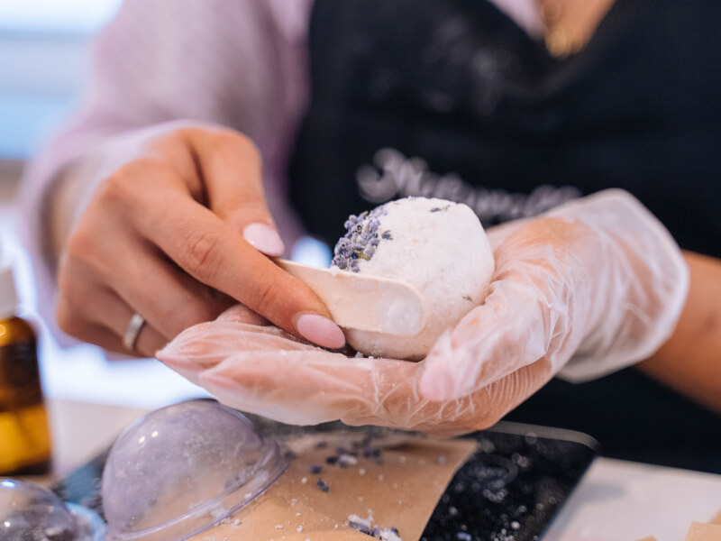 Bath bomb making