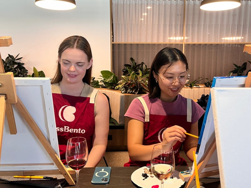 Colleagues painting