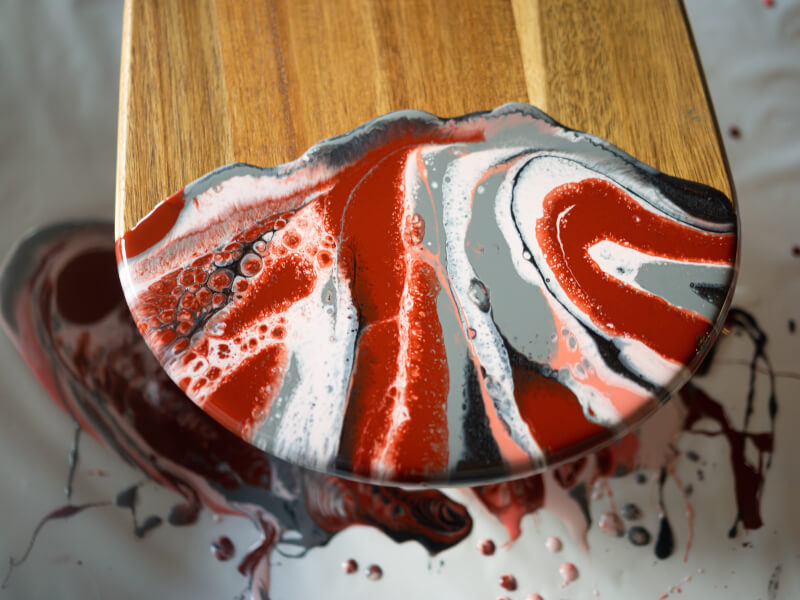 Resin art chopping board