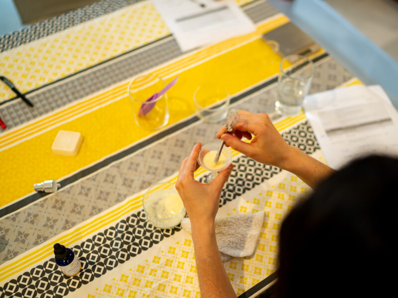 measuring natural skincare products