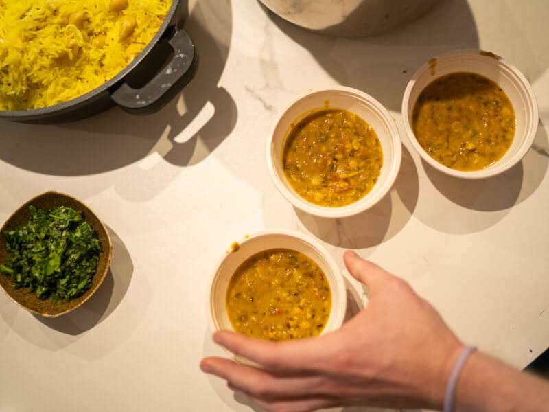 bowls of Indian daal