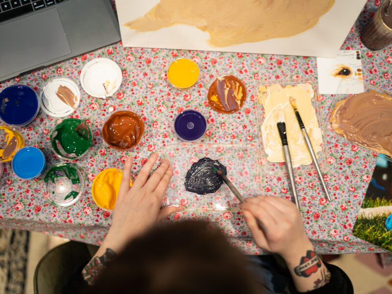 paint and sip at home