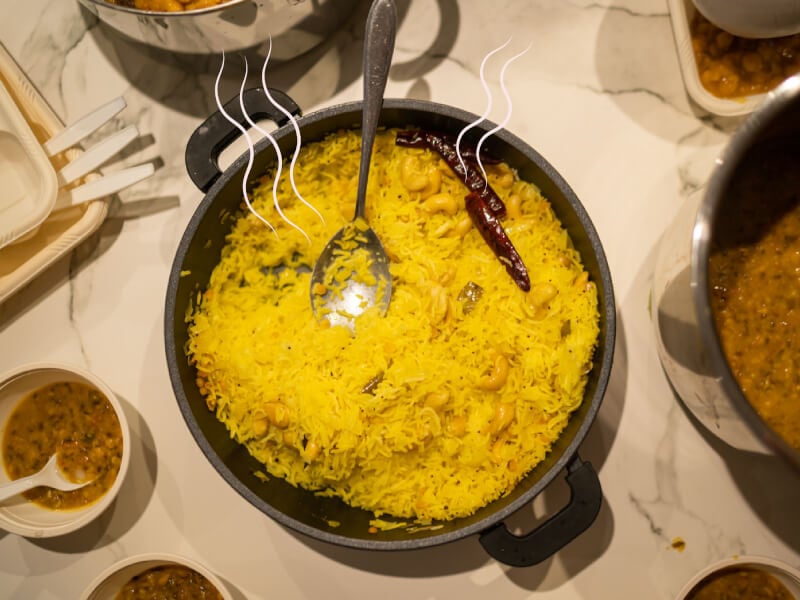 Indian dish in slow cooker
