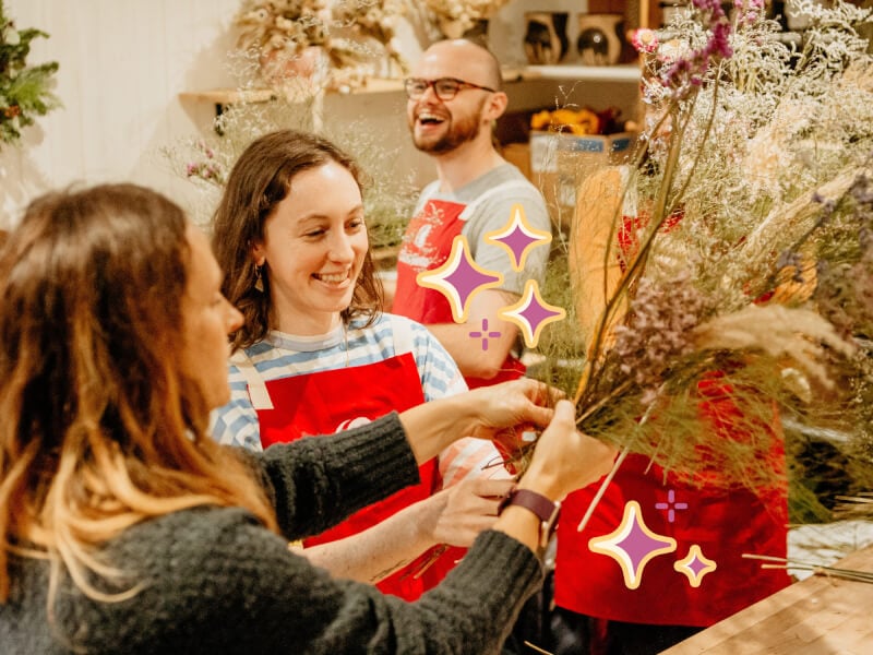dried flower arranging workshop