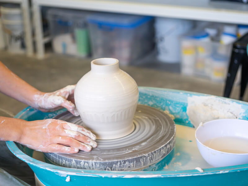 pottery wheel throwing