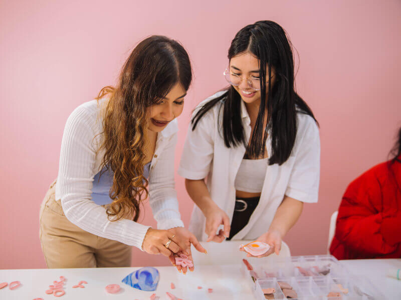 Women making jewellery