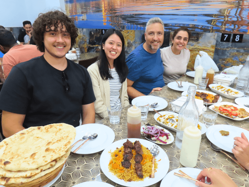 Colleagues enjoying an Indian food tour experience
