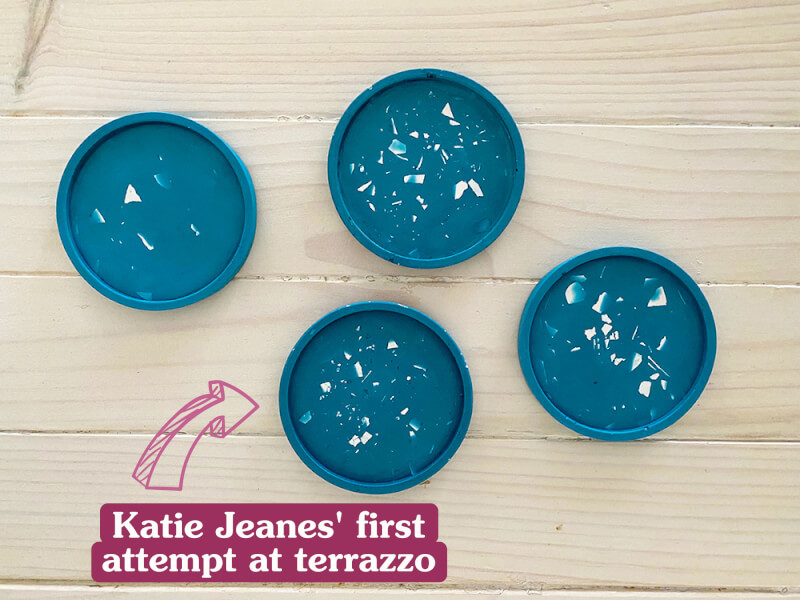 diy terrazzo coaster