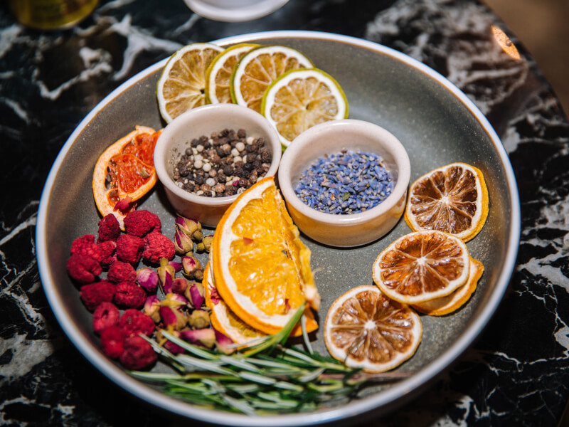 range of cocktail garnishes