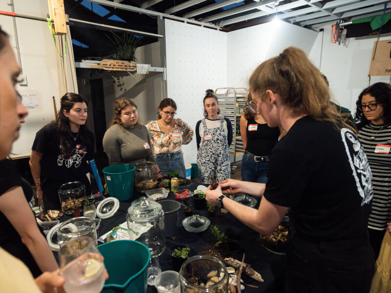 Team-building terrarium class for EOFY corporate event