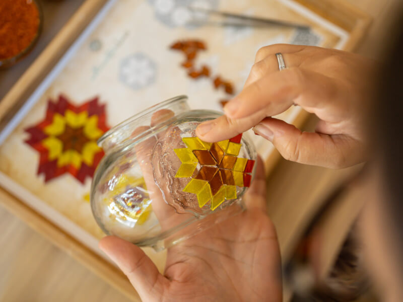 DIY Turkish mosaic lamp