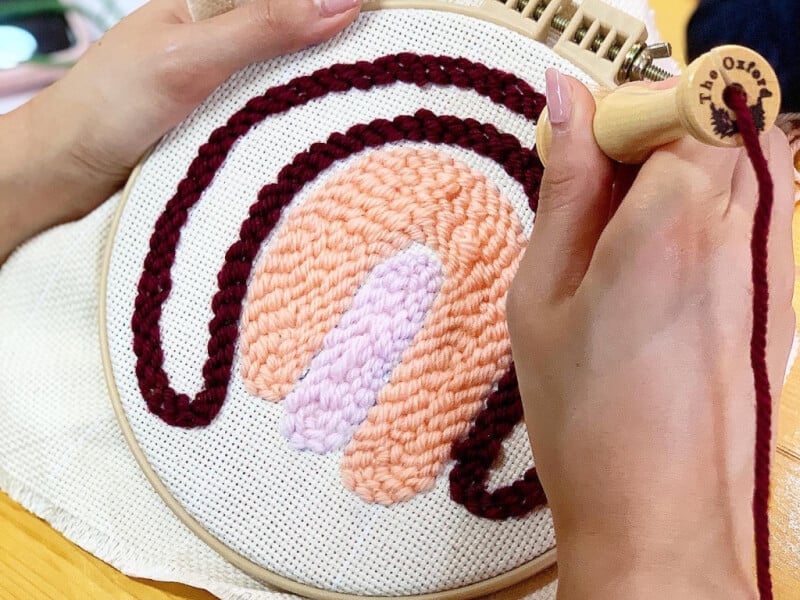 punch needle live stream class