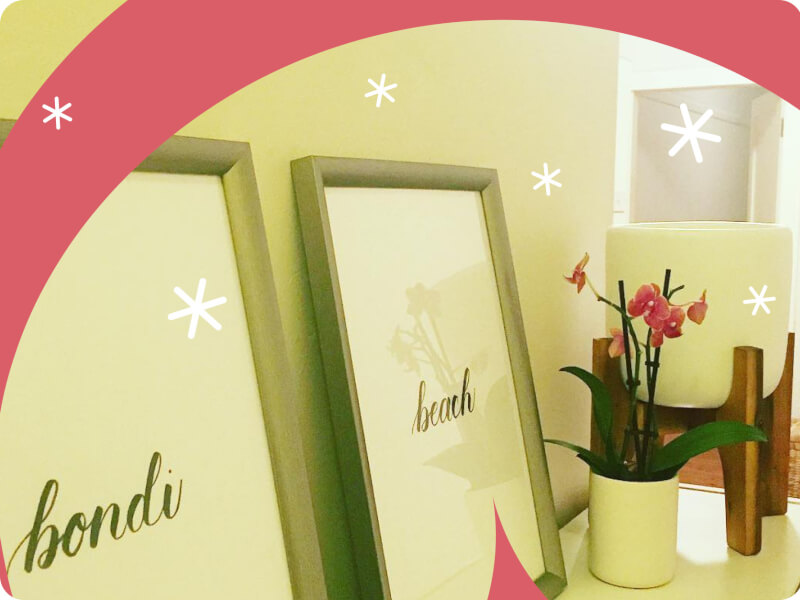 Vanessa's first calligraphy artworks