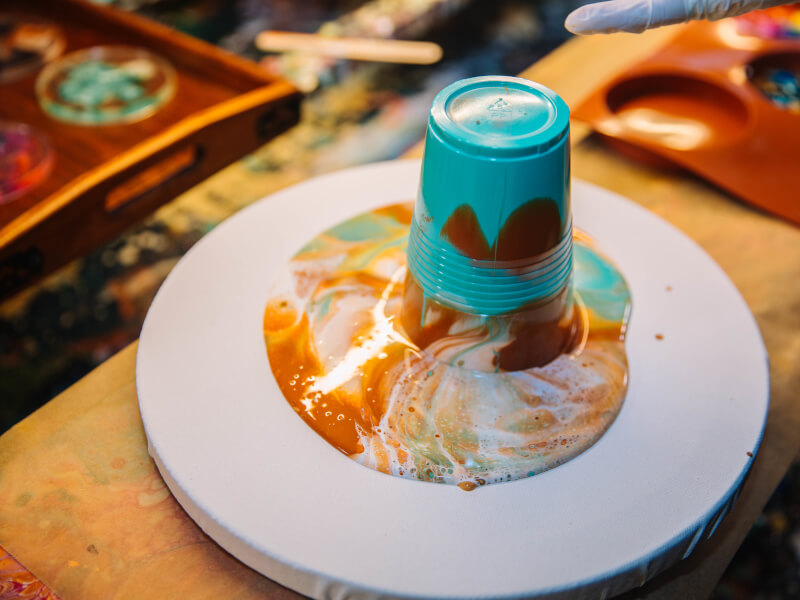 A messy abstract artwork