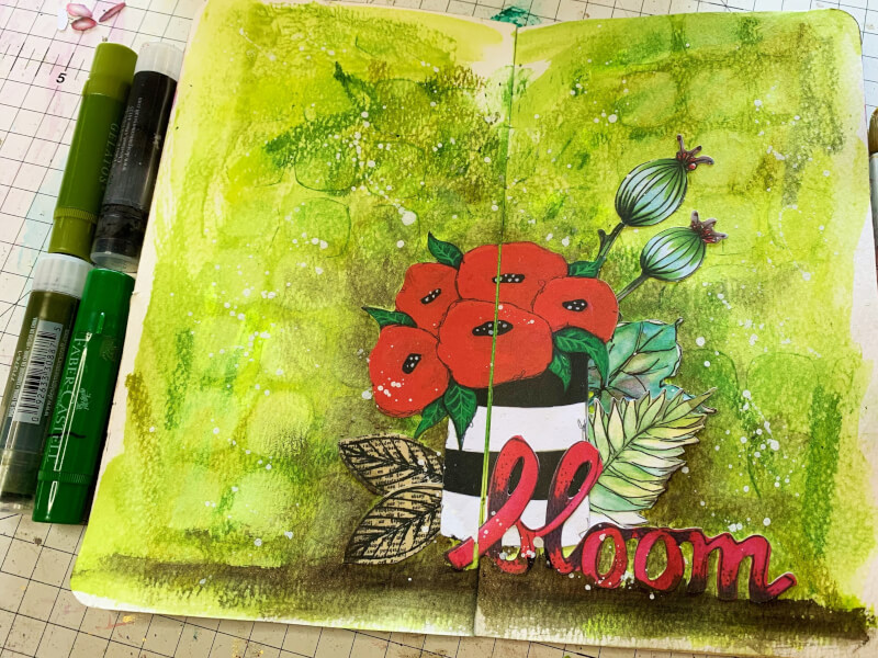 Beautifully decorated art journal