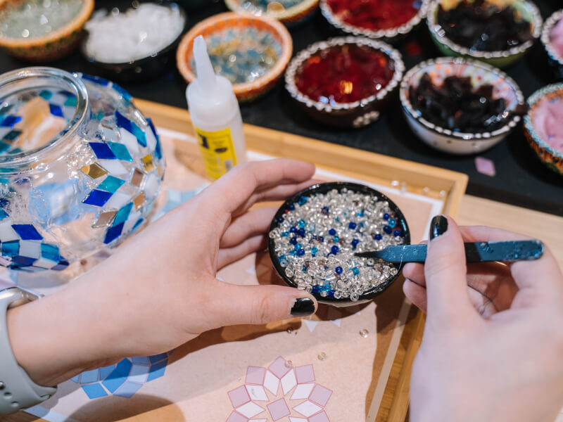 Half made mosaic