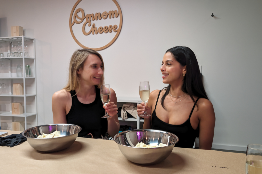friends at burrata and bubbles