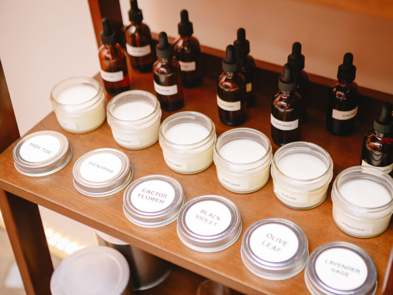 A candle making station to make a gift for Mum