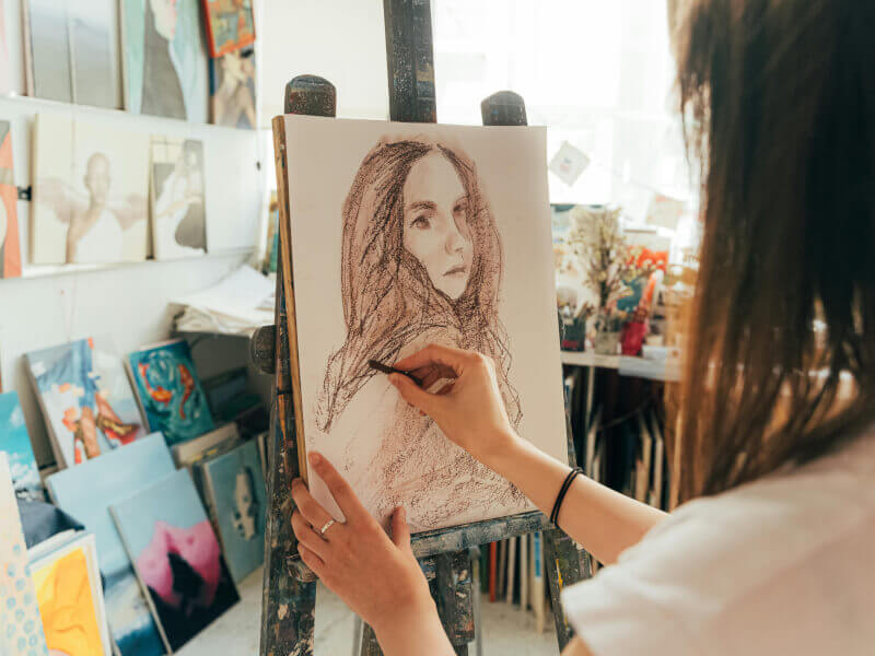 charcoal drawing class