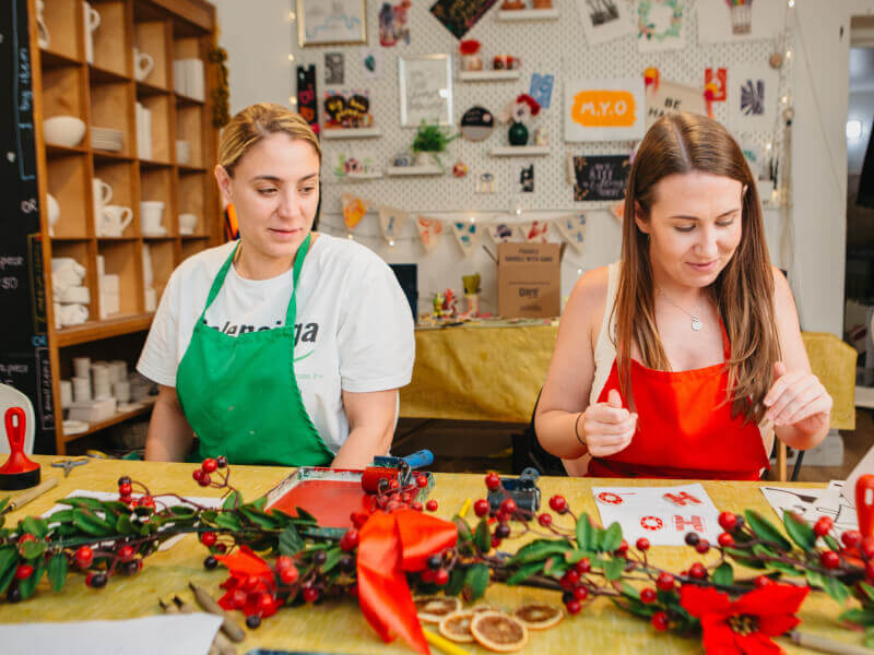 Friends Christmas card making