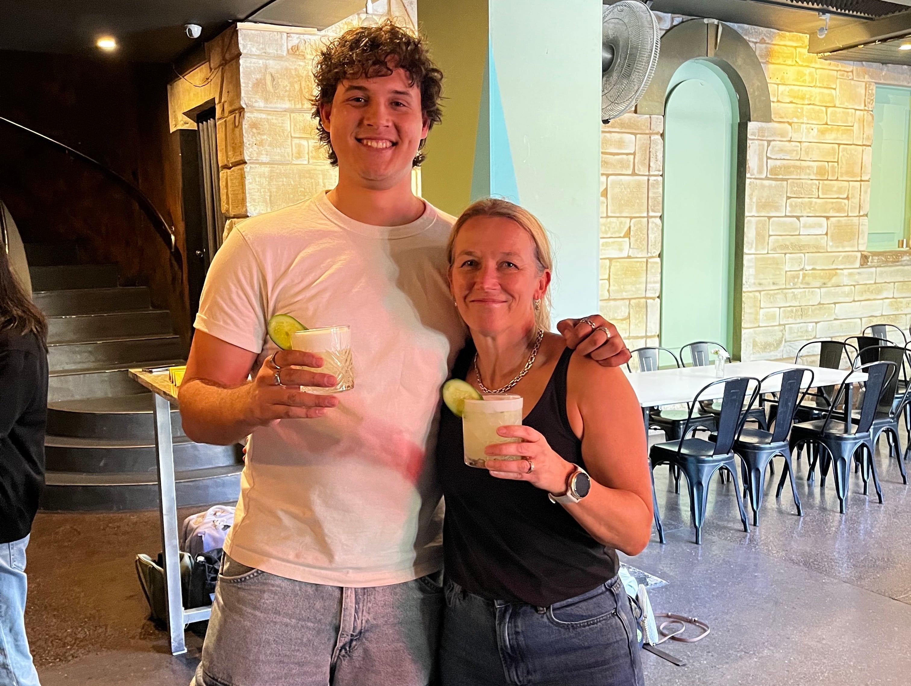 Colleagues holding their cocktails