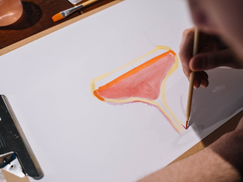 Half finished cocktail artwork