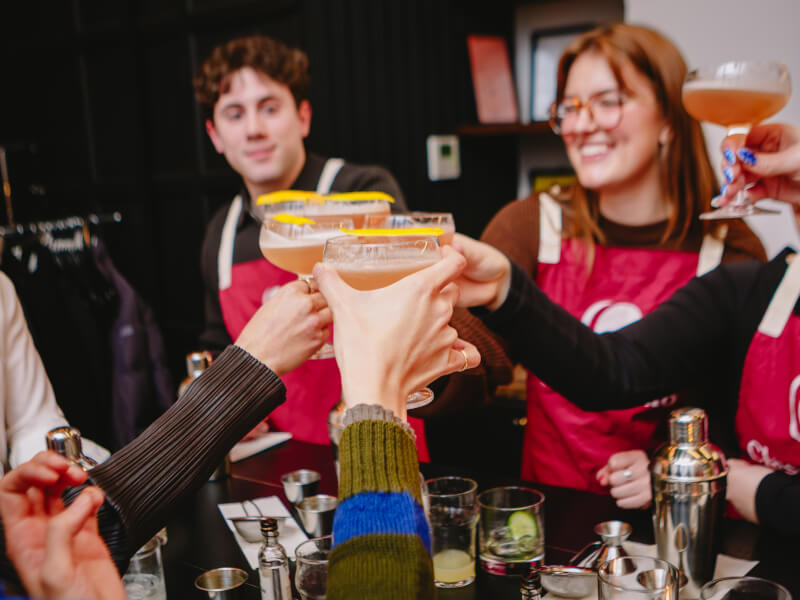A fun cocktail class with friends