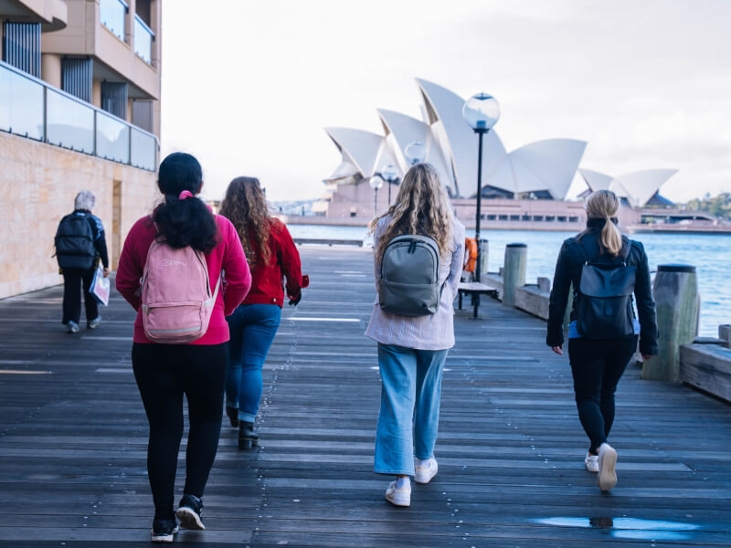 Colleagues on a walking tour