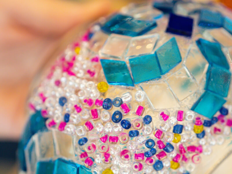 Turkish mosaic lamp making