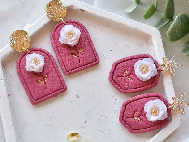 Cute floral earrings