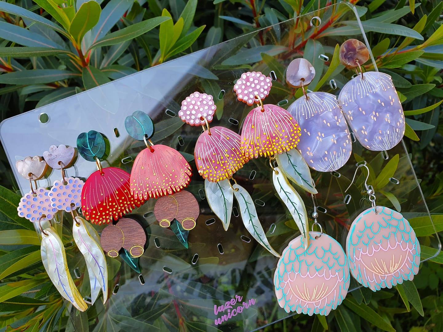 Botanical earrings for small group christmas party