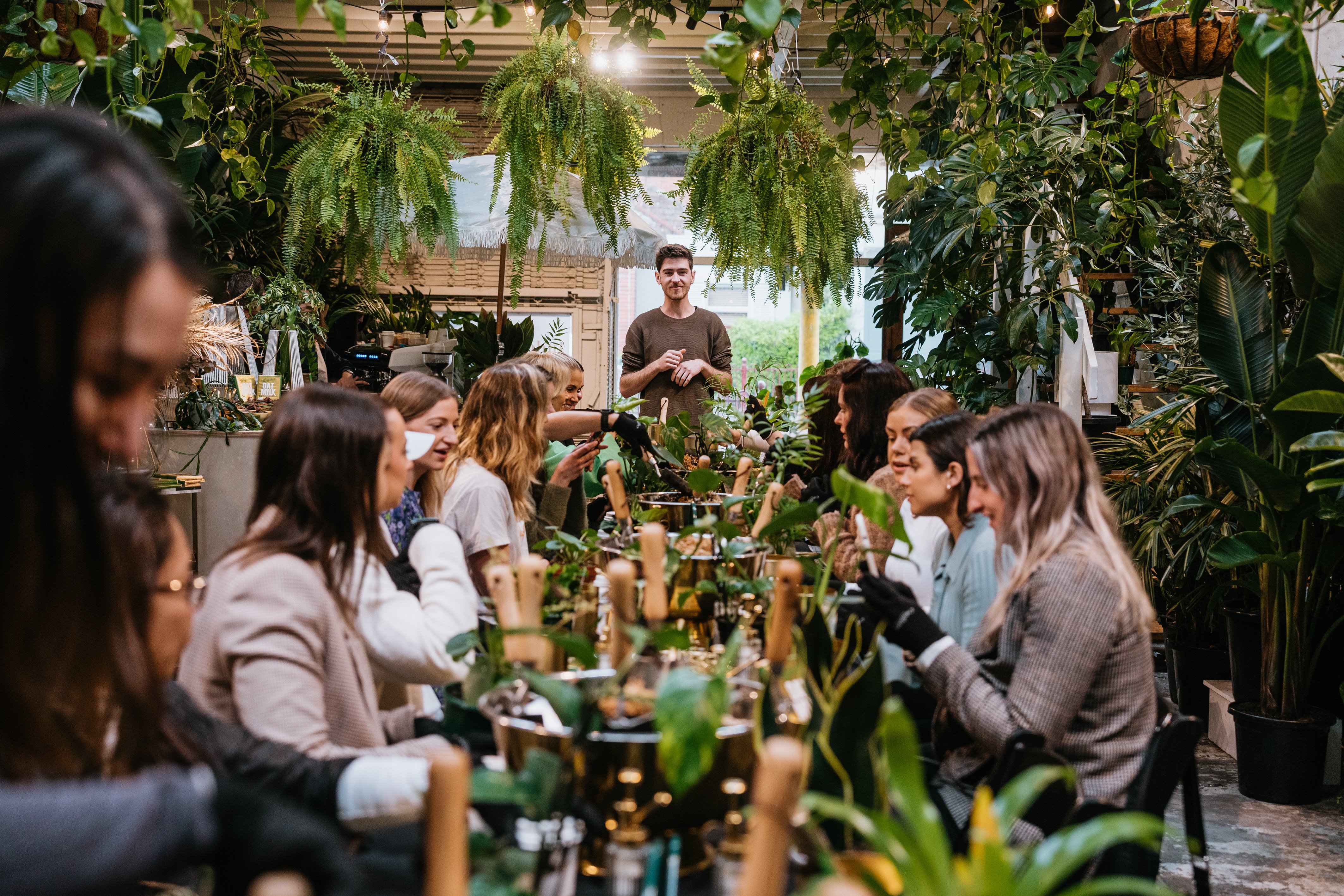 wreath making workshop for christmas party