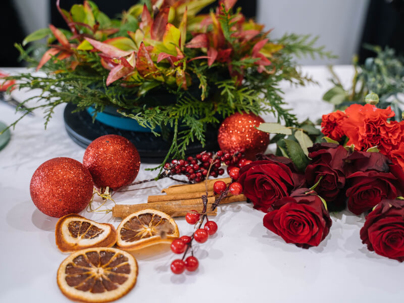 Christmas flower arrangement classes