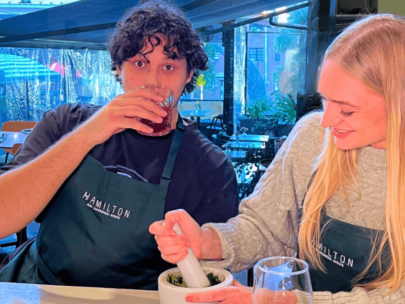 italian cooking class with friends
