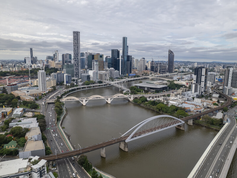 photograph of brisbane cbd