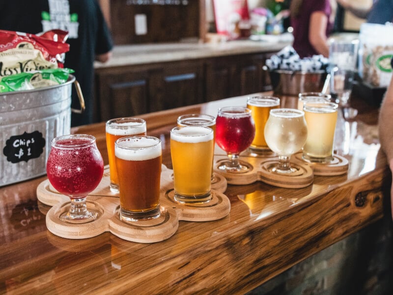 beer tasting board