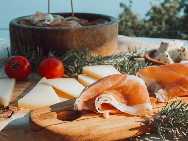 food tasting platter