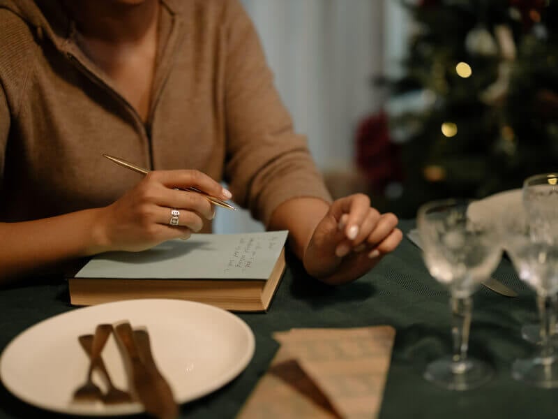 Writing a gift card note