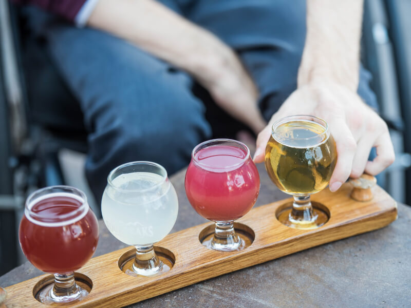 Beer tasting paddle