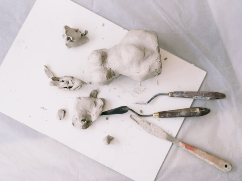 DIY clay sculptures