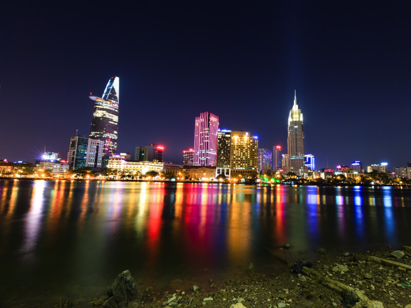 night photography in melbourne cbd