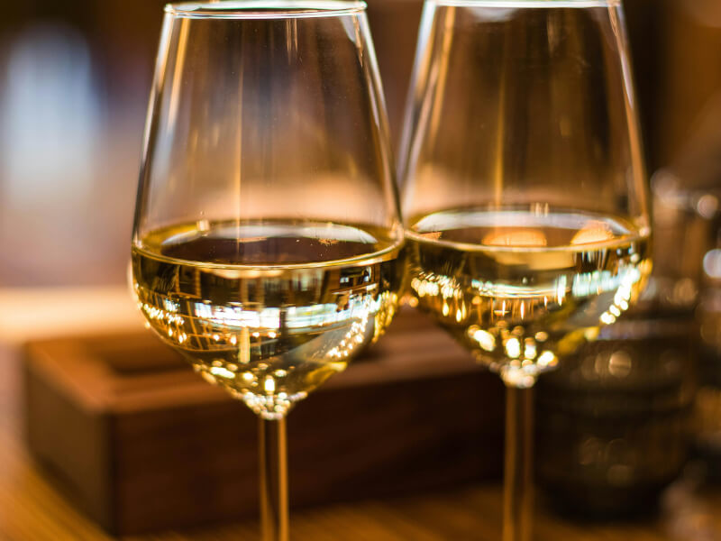 Close-up photography of wine glasses