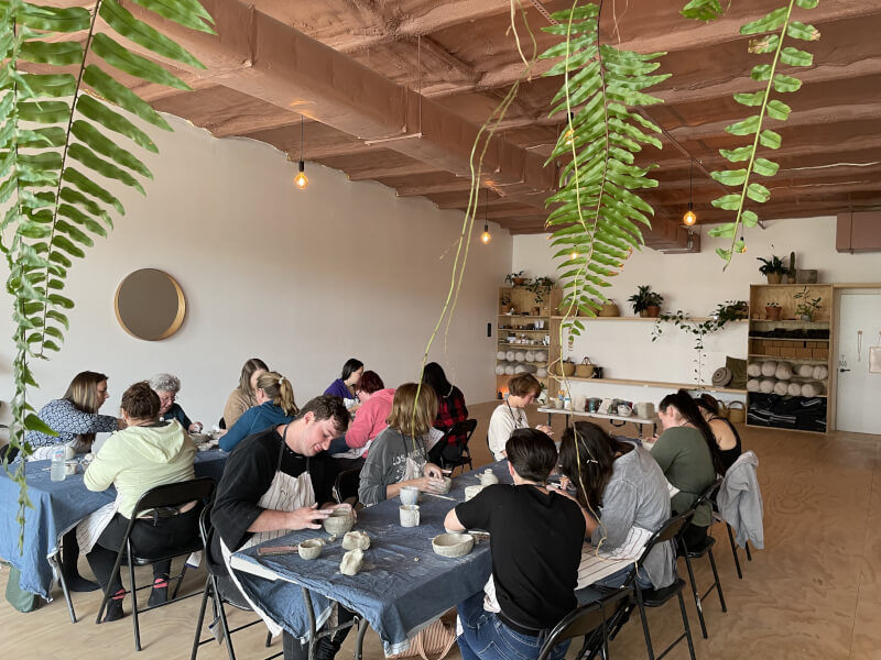 hand building pottery class in Canberra