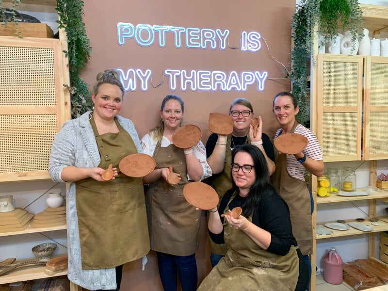 pottery is my therapy - fun clay class with friends