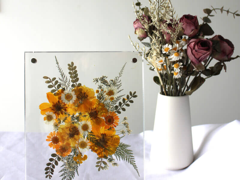 Pressed flower frame art
