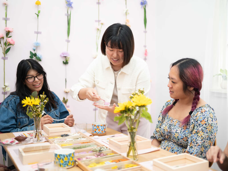 pressed flower frame making class Perth