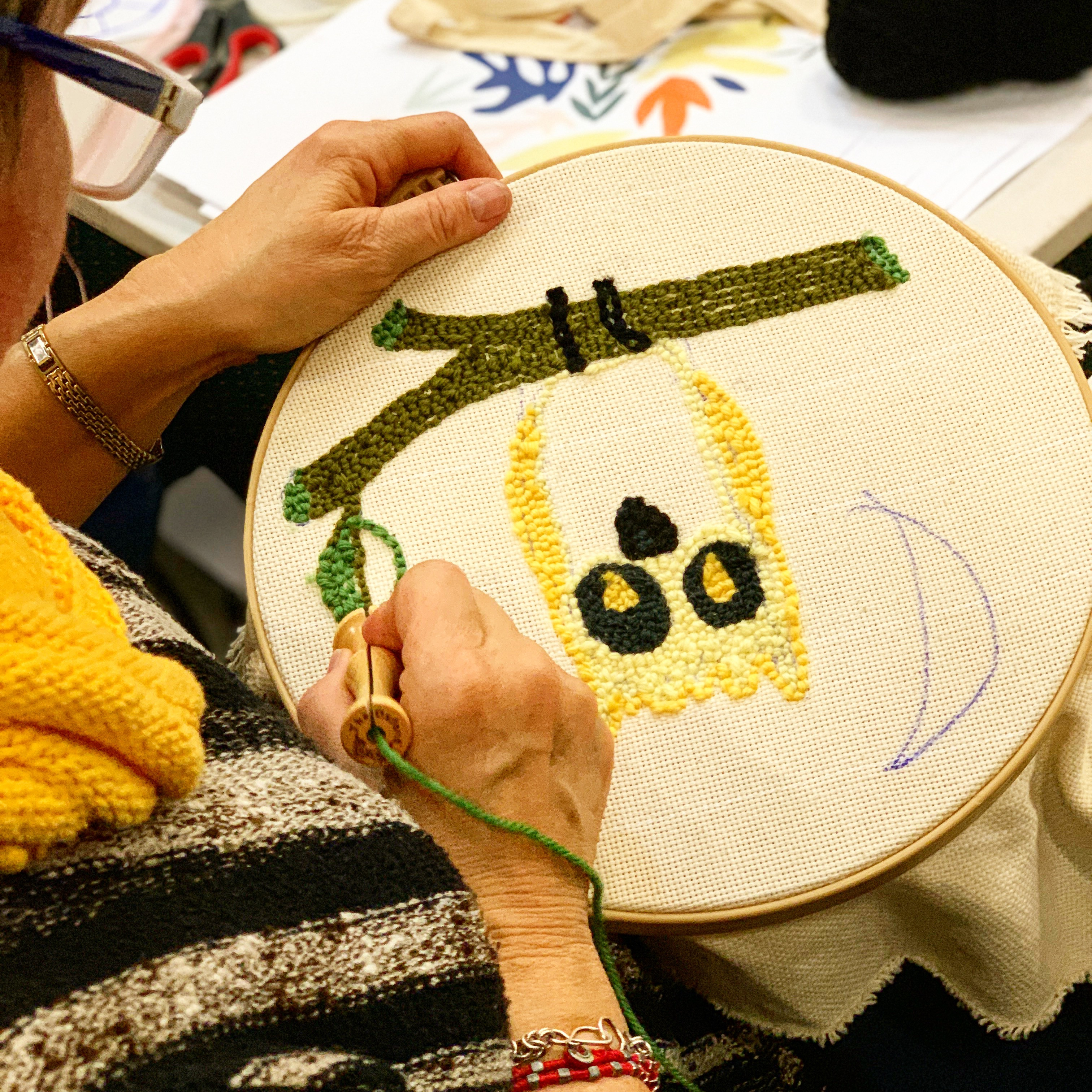 punch needle live online classes