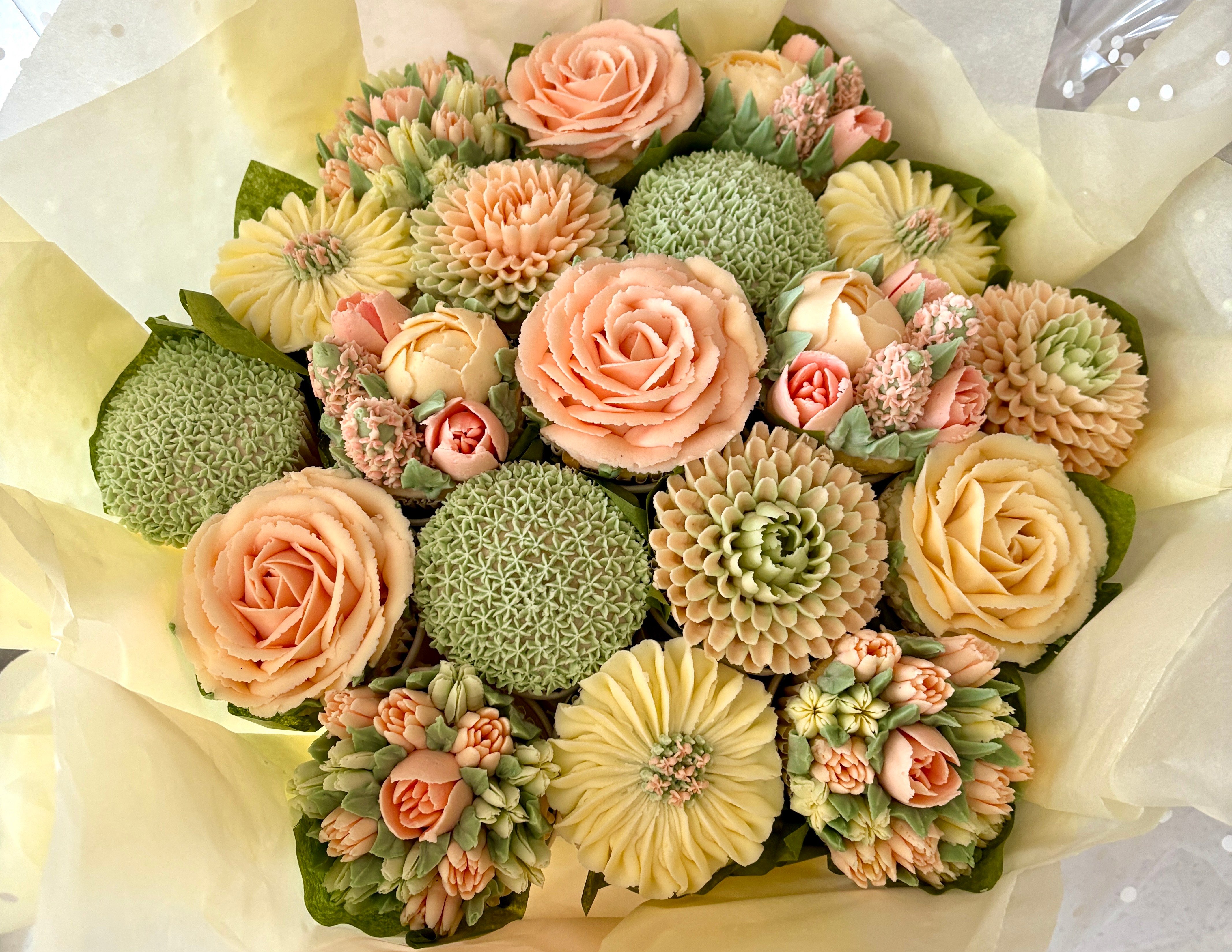 Cupcake flower bouquet